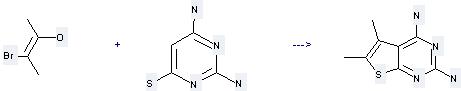 4(3H)-Pyrimidinethione,2,6-diamino- is used to produce 2,4-Diamino-5,6-dimethylthieno[2,3-d]pyrimidine.